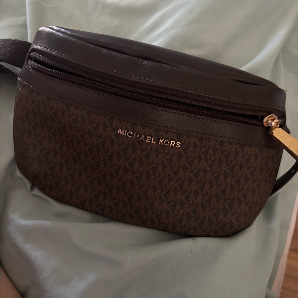 COPY - Michael Kors Dark Brown Logo Belt Bag